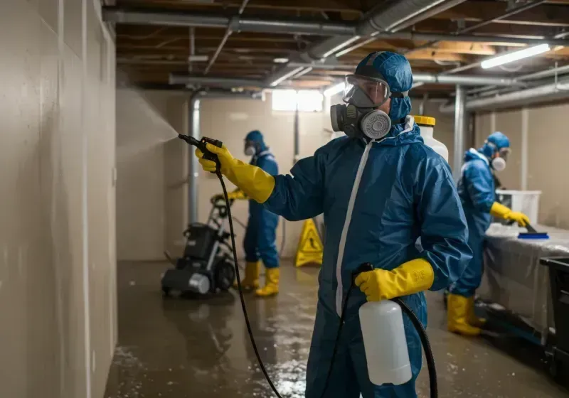 Basement Sanitization and Antimicrobial Treatment process in Wabash County, IN