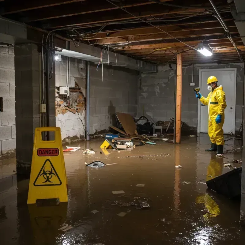 Flooded Basement Electrical Hazard in Wabash County, IN Property