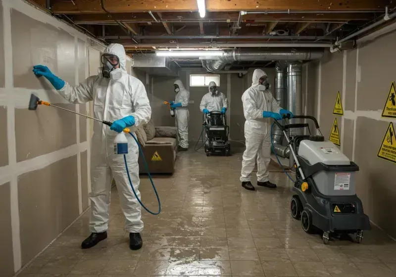 Basement Moisture Removal and Structural Drying process in Wabash County, IN